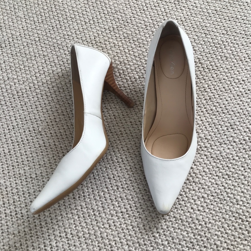 Calvin Klein White Heels